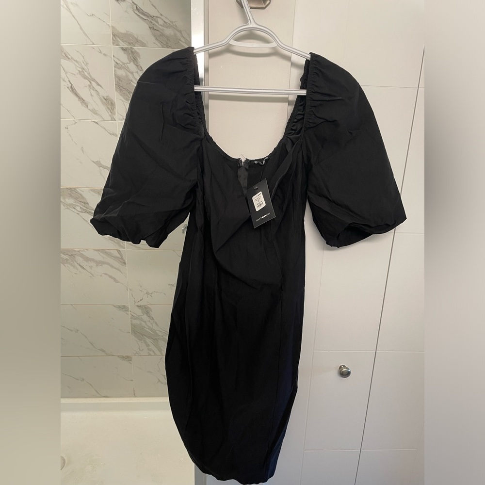 Fashion Nova Black Midi Dress Size 1X NWT